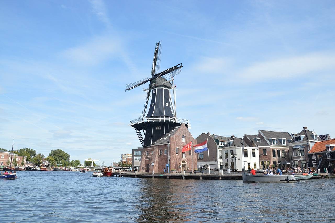 Windmill in Haarlem Netherlands by the w